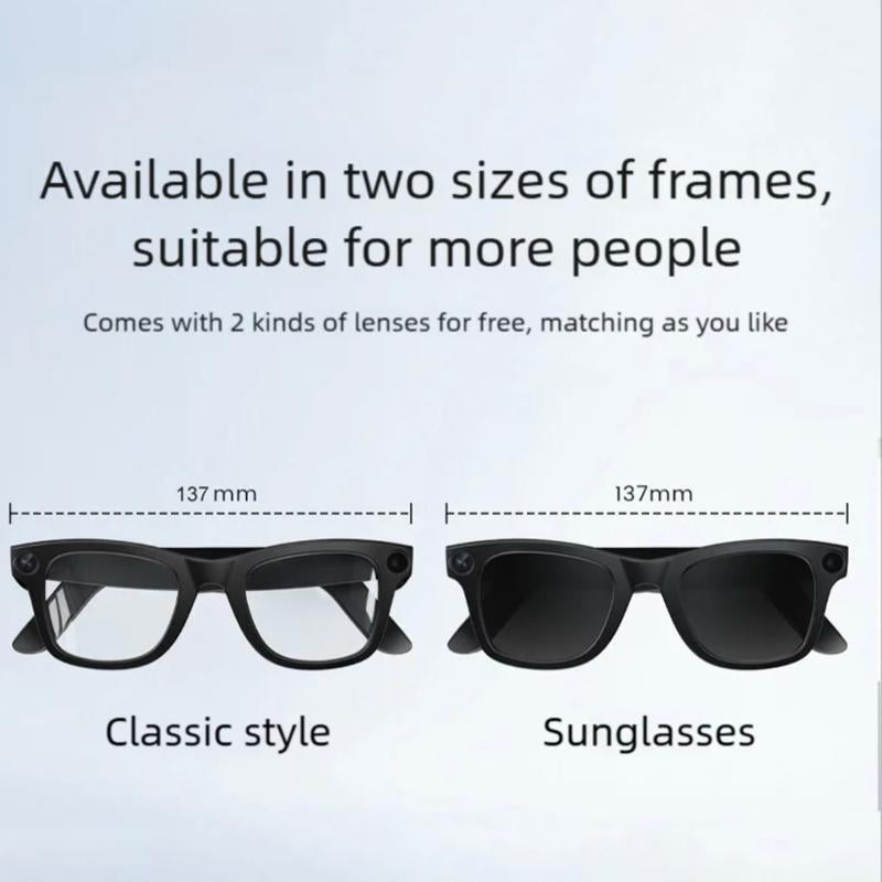 TENACIOUS Smart Glasses with 1080P Camera, Bluetooth Audio & AI Assistant Compatibility