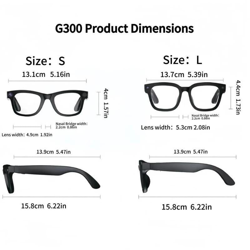 TENACIOUS Smart Glasses with 1080P Camera, Bluetooth Audio & AI Assistant Compatibility